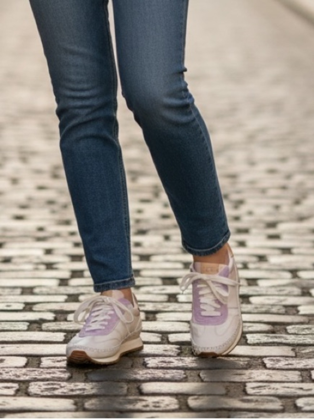 Cole Haan Cream and Purple Sneakers FREE SHIPPING